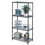Safco 36" x 18" Commercial Wire Shelving - Black - 5276BL ES3353