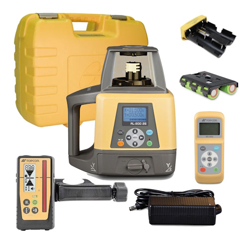 Topcon RL-200 2S Dual Slope Rotary Laser Level Pro Package 314920782
