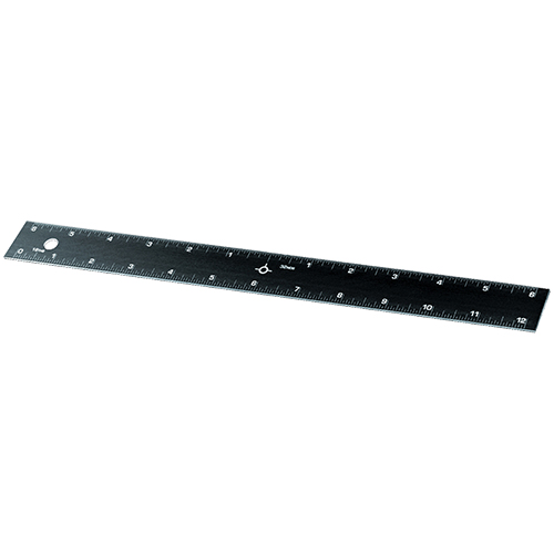 Alumicolor - 12&quot; Straight Edge Aluminum Ruler with Center-Finding Back - (3 Colors Available) - Promo