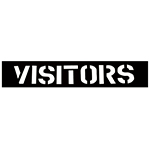 CH Hanson Large "VISITORS" PVC Commercial Stencil - 12" Characters - 12435 ET15001