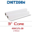 Dietzgen Laser Printer &amp; Copier Bond Paper, 20 lb, 17" x 500' (4 Rolls) 430C17L