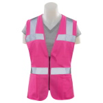 ERB S721 Fitted Women Safety Vest Non-ANSI - Hi-Viz Pink (8 Sizes Available) ET13807