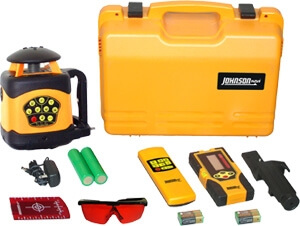Johnson Level Automatic-Leveling Rotary Laser Level with Integral Vertical Mount 40-6522