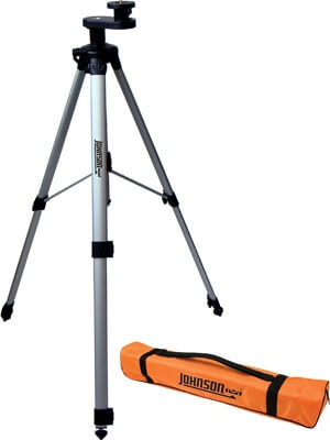 Johnson Level Dual Purpose Aluminum Tripod with Carrying Case 40-6861