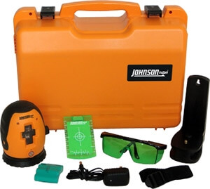 Johnson Level Self-Leveling Cross-Line Laser Level with GreenBrite Technology 40-6640