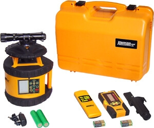 Johnson Level Electronic Self-Leveling Dual Grade Horizontal Rotary Laser Level 40-6580