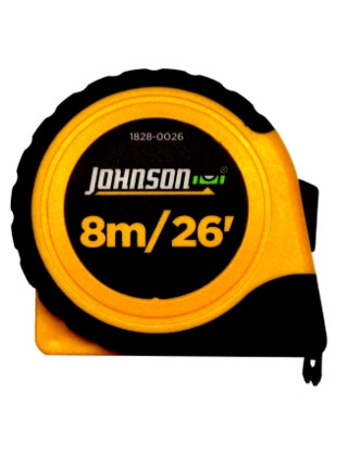 Johnson Level 8m/26 x 1 Metric/Inch Power Tape 1828-0026