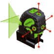 Johnson Level 40-6688 - Self-Leveling Combination Green Cross-Line and Red 5 Dot Laser ES8929