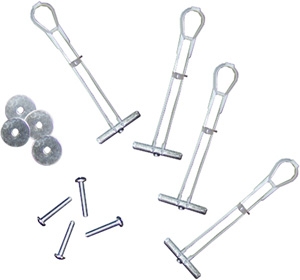 Kendall Howard Wall Mount Hardware Kit 0300-1-001-00