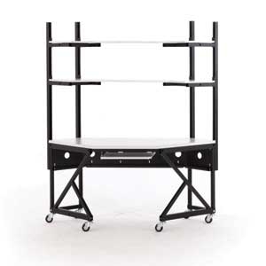 Kendall Howard Performance 100 Series Corner LAN Station 5000-3-100-CR