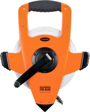 Keson NRS Series 300' Steel Blade Measuring Tape with Speed Rewind