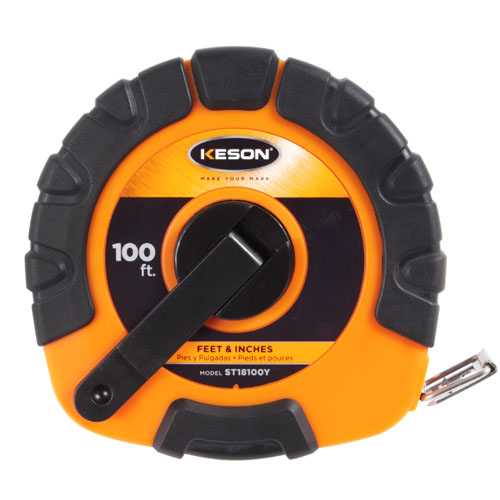  Keson STY Series 100&#39; Blade Measuring Tape with Speed Rewind - ST18100Y