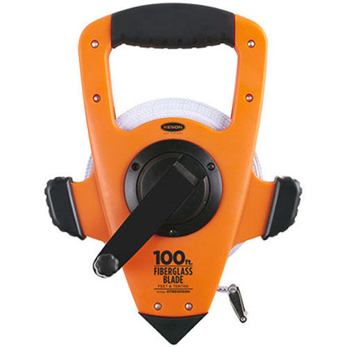 Keson OTRS Series 100&#39; Fiberglass Blade Measuring Tape with Speed Rewind (2 Models Available)