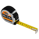Keson Chrome Series 25'/7.5m Short Tape Measure - Feet, Inches, 8ths, 16ths, and Metric - PG18M25 ET10245