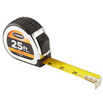 Keson Chrome Series 25' Short Tape Measure - Feet, 10ths, and 100ths - PG1025 ET10246