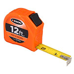 Keson Toggle Series 12 ft Short Tape Measure - Feet, Inches, 8ths, 16ths - PGT1812V ET10257
