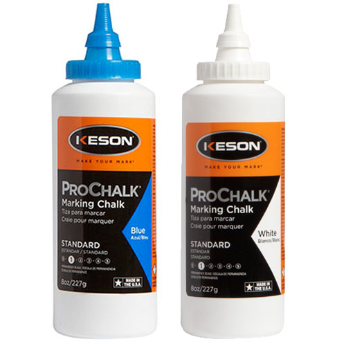 Keson 8 oz ProChalk Standard Marking Chalk - Case of 12 (2 Colors Available)