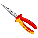 Knipex 8" Long Nose Pliers with Cutter - 1000V Insulated (26 18 200 US) ET14847