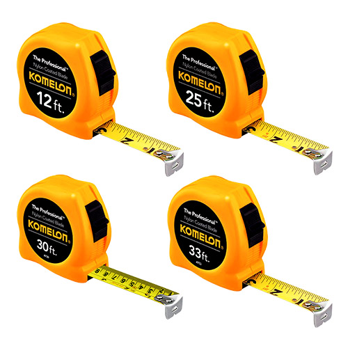  Komelon The Professional Yellow Measuring Tape - (4 Sizes Available)