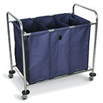 Luxor Industrial Laundry Cart - Divided Canvas Bag - HL15 ES5989