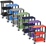 Luxor Tuffy Utility Cart - Three Shelves - WT34 (7 Colors Available) ES7466