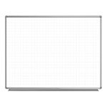 Luxor 48" x 36" Wall-Mounted Magnetic Ghost Grid Whiteboard - WB4836LB ET10436