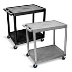 Luxor Utility Cart - Two Shelves Structural Foam Plastic - HE38 (2 Colors Available) ET10503