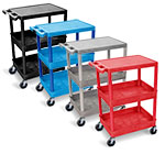 Luxor Flat Top and Tub Middle/Bottom Shelf Cart - STC211 (4 Colors Available) ET10508