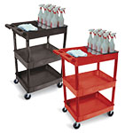 Luxor Tub Cart - Three Shelves and Bottle Holder - STC111H (3 Colors Available) ET10510