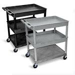 Luxor Large Tub Top/Middle and Flat Bottom Shelf Cart - TC112 ET10514