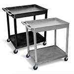 Luxor Large Top Tub and Flat Bottom Shelf Cart - TC12 (2 Colors Available) ET10515