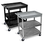 Luxor Large Tub Top and Flat Middle/Bottom Shelf Cart - TC122 (2 Colors Available) ET10517