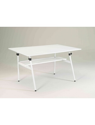Martin Universal Design Martin Berkeley Classic Combo PRO White Base with 30x42" White Top with Shelf Unit U-DS1400PROC ES3887