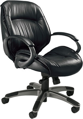 Mayline Ultimo Leather Series 100 Mid-Back Chair ULMGR
