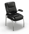 Mayline Ultimo Leather Series 600 Eco-Leather Guest Chair UL610G (Black) ES4395
