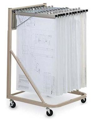 Mayline Rolling Stand Bundle with 12 Hangers and Clamps