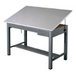 Mayline Economy Ranger Steel Four-Post Drafting Table with Tool & Plan Drawers (2 Sizes Available) ES4450
