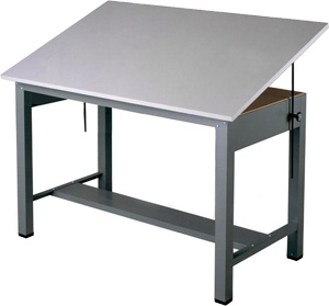 Mayline Economy Ranger Steel Four-Post Drafting Table