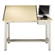 Mayline Ranger Steel Four-Post Split-Top Drafting Table with Tool Drawer