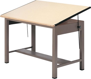 Mayline Ranger Steel Four-Post Drafting Table