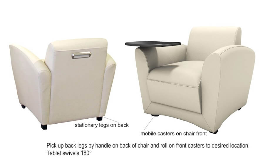 Mayline Santa Cruz Series Mobile Lounge Chair VCCM ES5231 