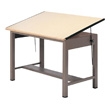 Mayline 7736 Ranger Steel Four-Post Drafting Table, 60" W x 37.5" D with Birch Top ES6216