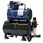 Paasche AirBrush Oil-less Piston Compressor with Tank and Regulator - D3000R ET10355