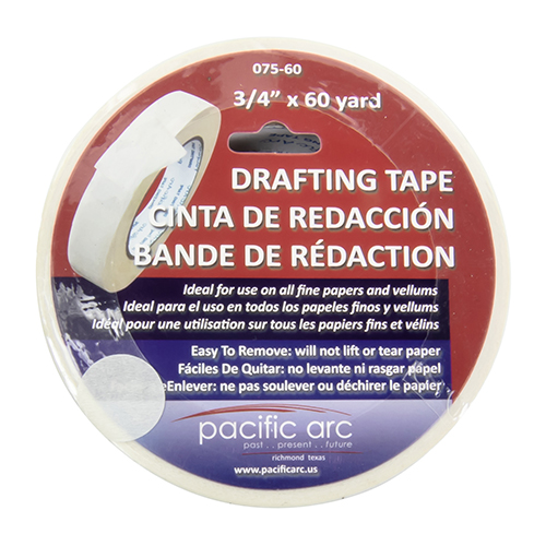 Photograph of the Pacific Arc 3/4&quot; x 60 Yard Drafting Tape Rolls - 075-60