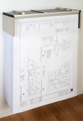 Premium Brand Drop-Lift Blueprint Wall Rack DLWC ES4147