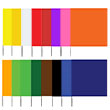 Presco 2315 - Plain Color 2x3 Flag and 15" Wire Staff Marking Flags (1000 Count) (16 Colors Available) ES7380