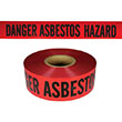 Presco DANGER ASBESTOS HAZARD Barricade Tape 3" x 1000' - B3102R4180 (Case of 8 Rolls) ES9622