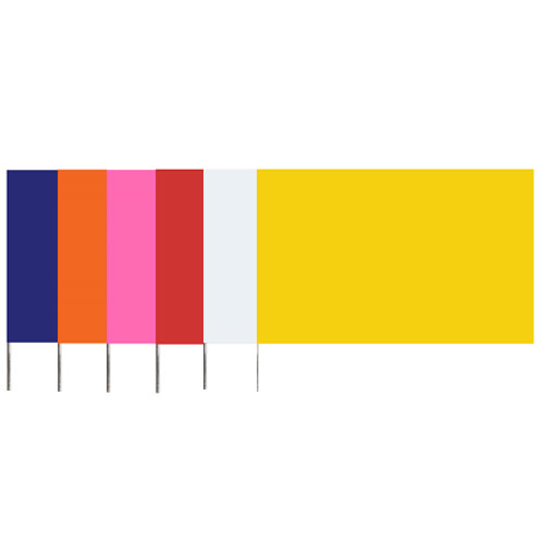 Presco 5821 - Plain Color 5x8 Flag and 36&quot; Wire Staff Marking Flags (1000 Count) (6 Colors Available)