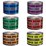 Presco 6" Detectable Underground Warning Tape - 4 Rolls (6 Models Available) ES9802