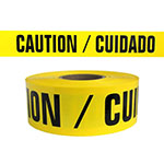 Presco Standard Yellow 2 mil CAUTION/CUIDADO Barricade Tape 3" x 1000' - B3102Y13 (Case of 8 Rolls) ES9806